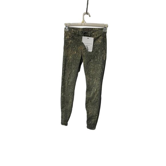 J brand mid rise skinny jean ankle pants splatter paint design sz 25 - Picture 6 of 8